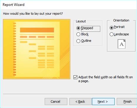 Create a report using the Report Wizard .